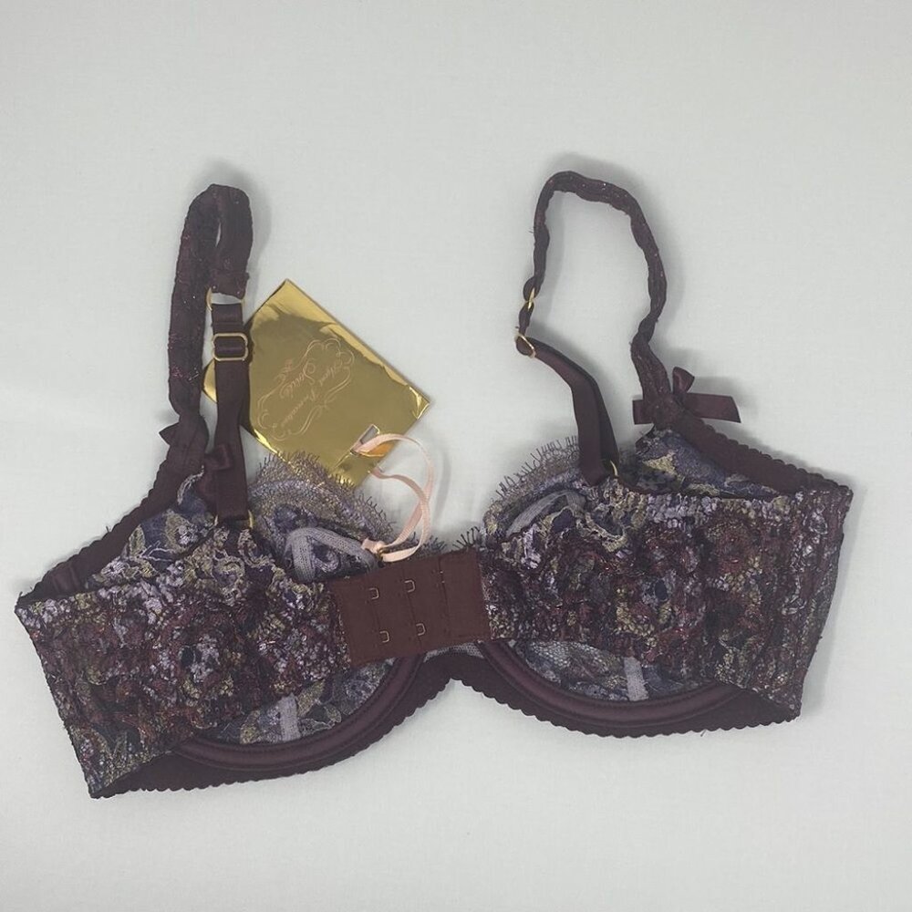 Agent Provocateur Latuta SOIREE Lilac Bra 36D NWT *DEFECT* - Picture 8 of 11